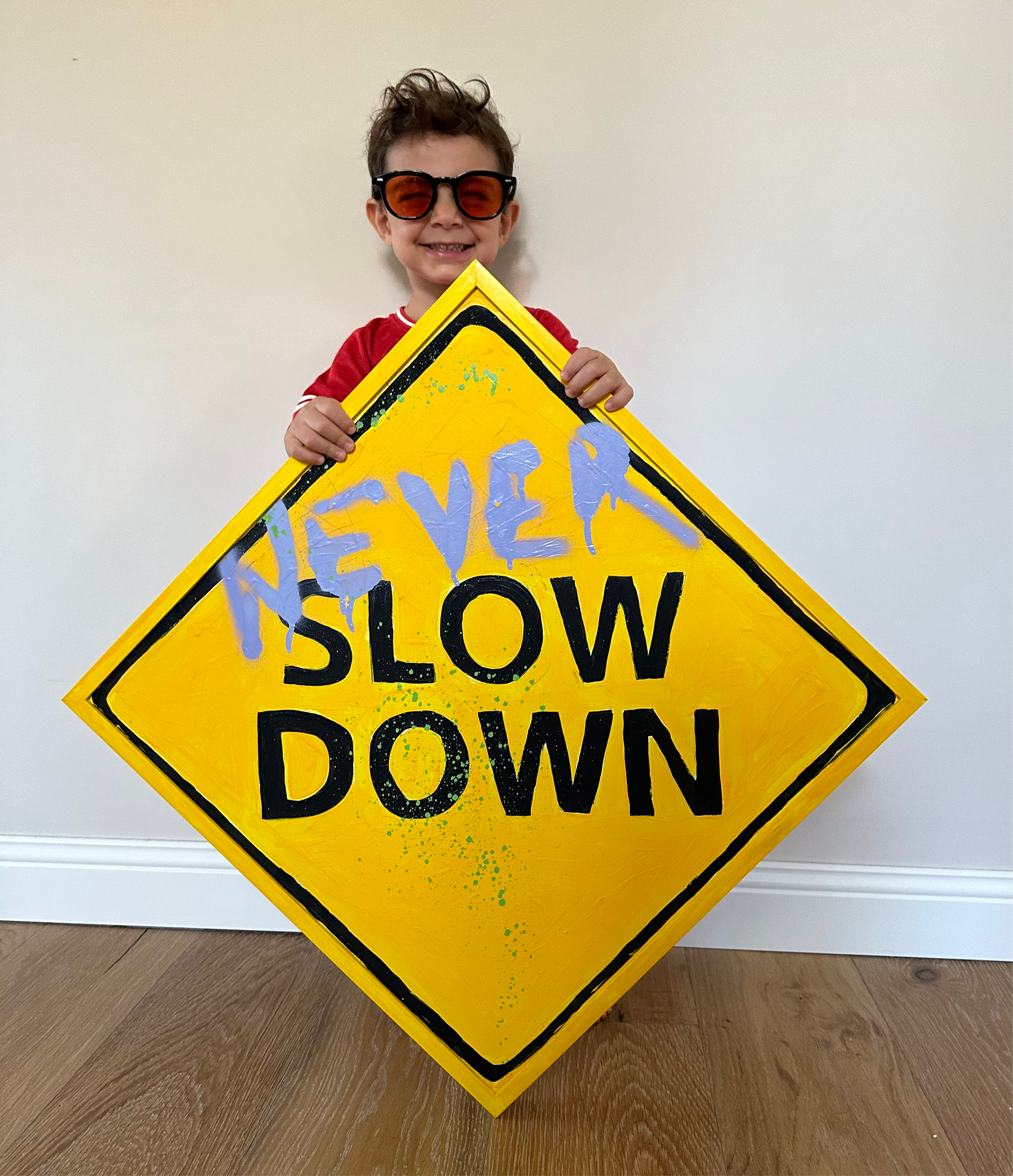 Inspirational art- never slow down.