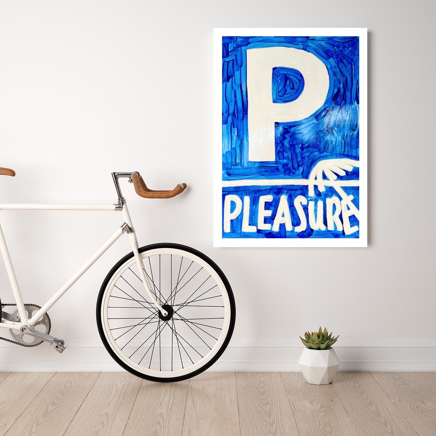 Pleasure- positive mindset wall art print, Matte Canvas