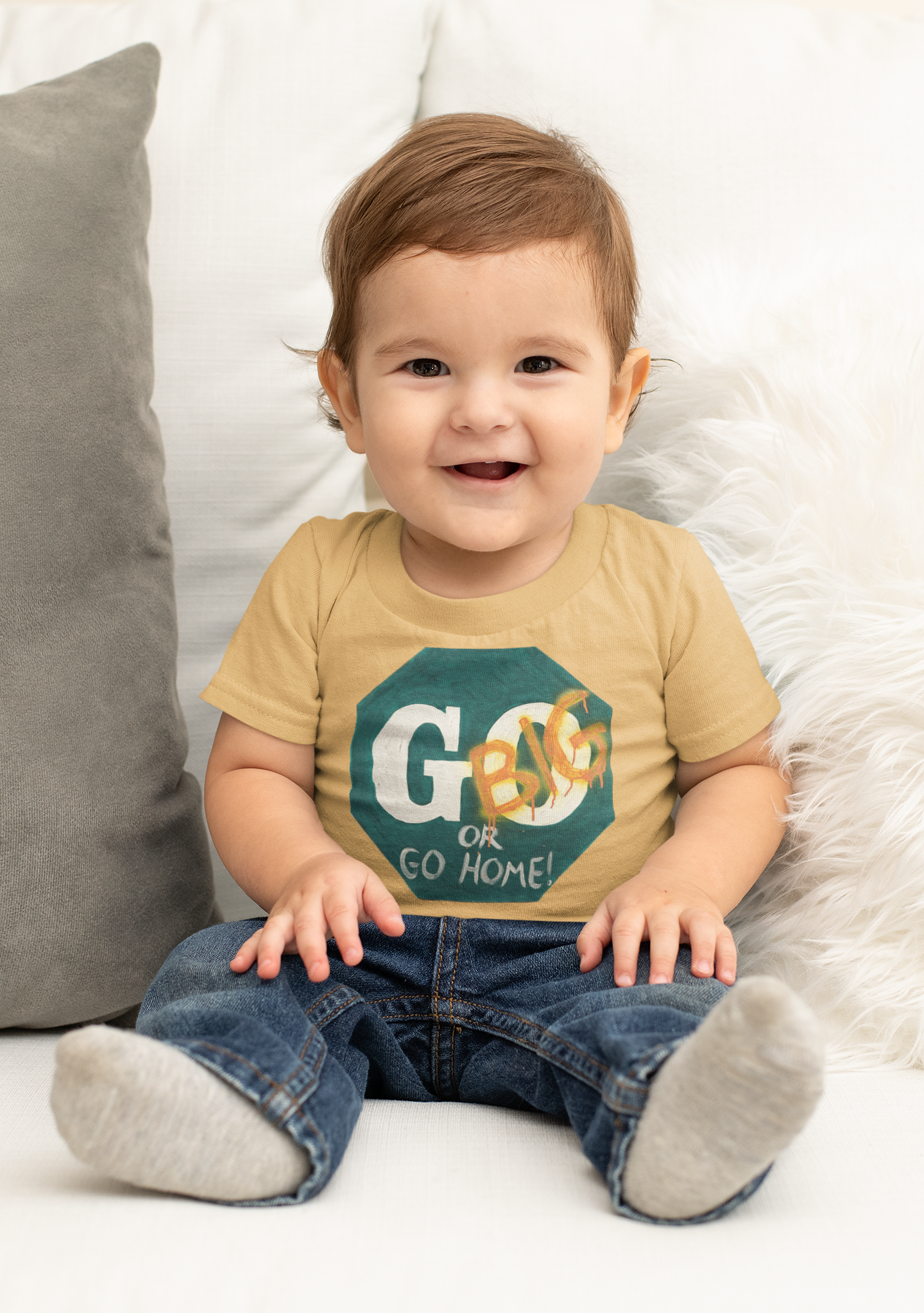 Go big- print identical to original , Kids Heavy Cotton™ Tee