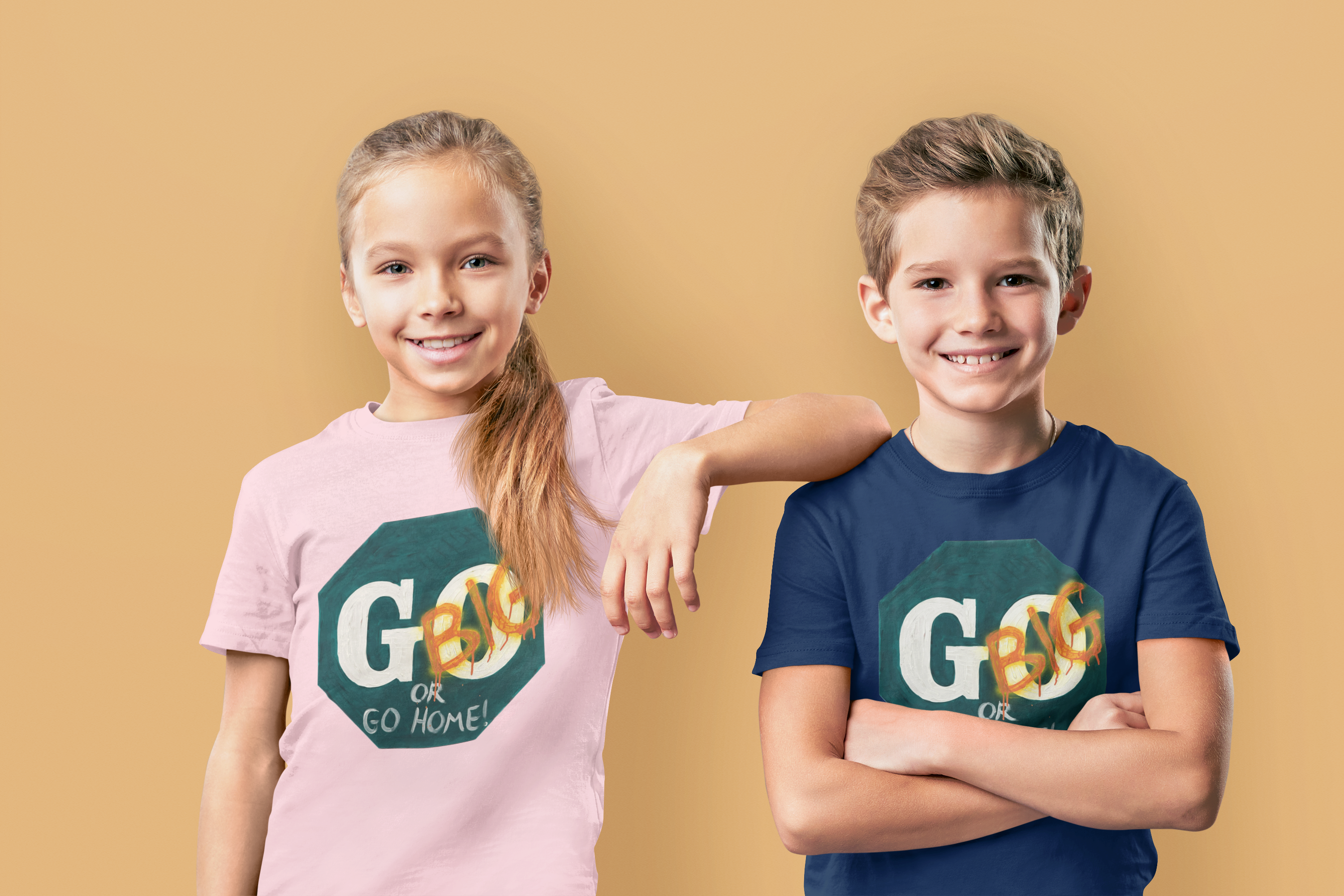 Go big- print identical to original , Kids Heavy Cotton™ Tee