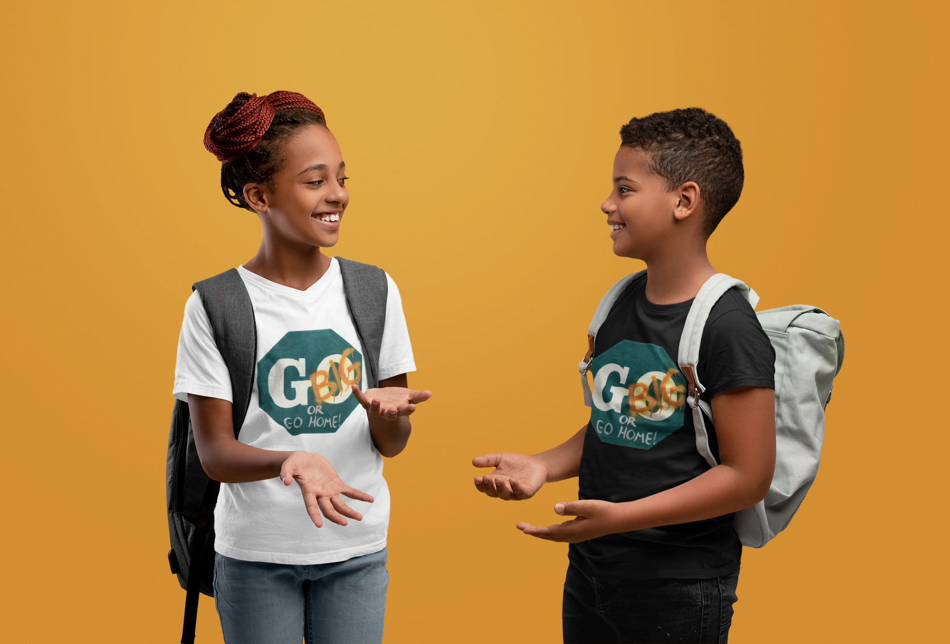Go big- print identical to original , Kids Heavy Cotton™ Tee