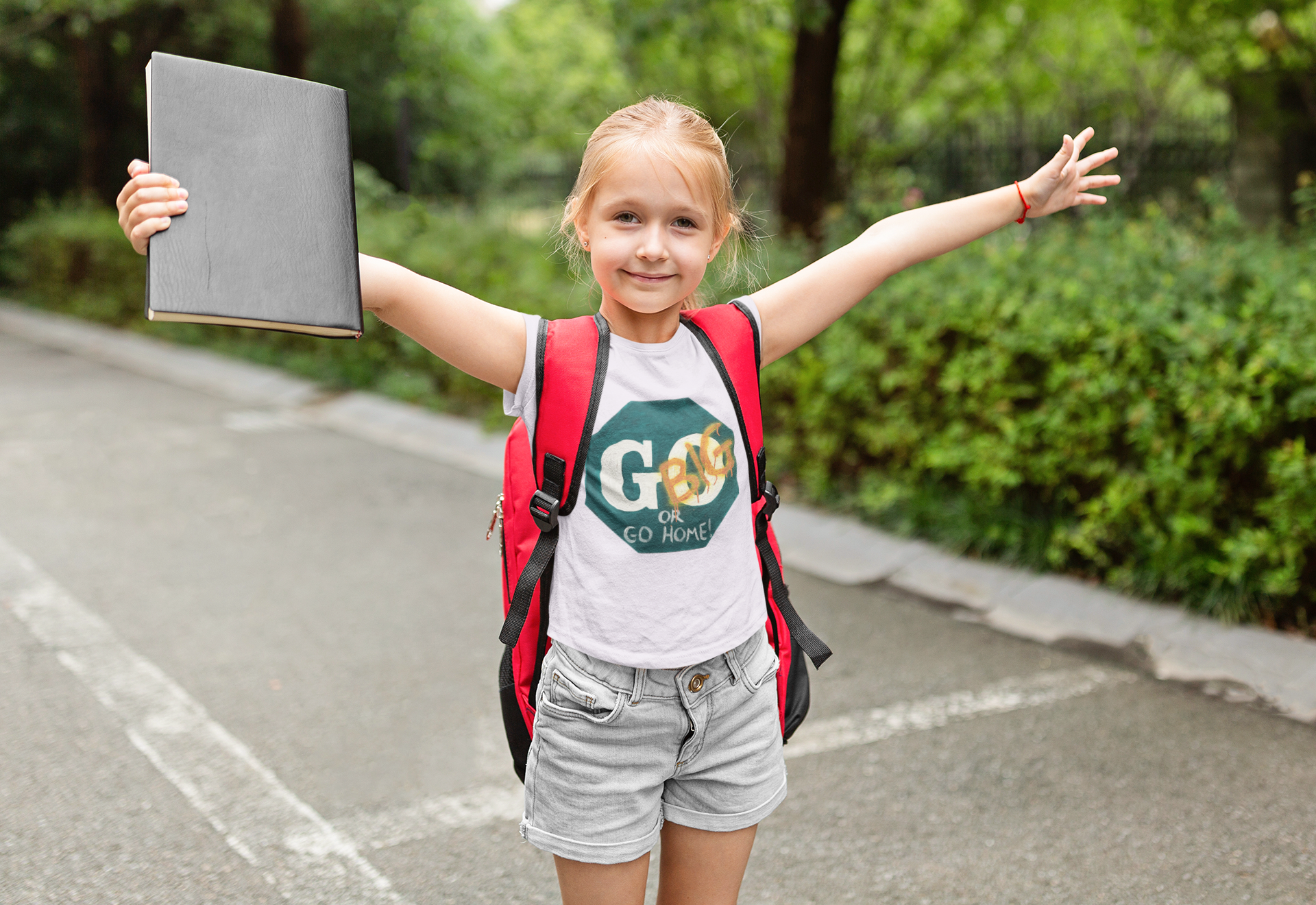 Go big- print identical to original , Kids Heavy Cotton™ Tee