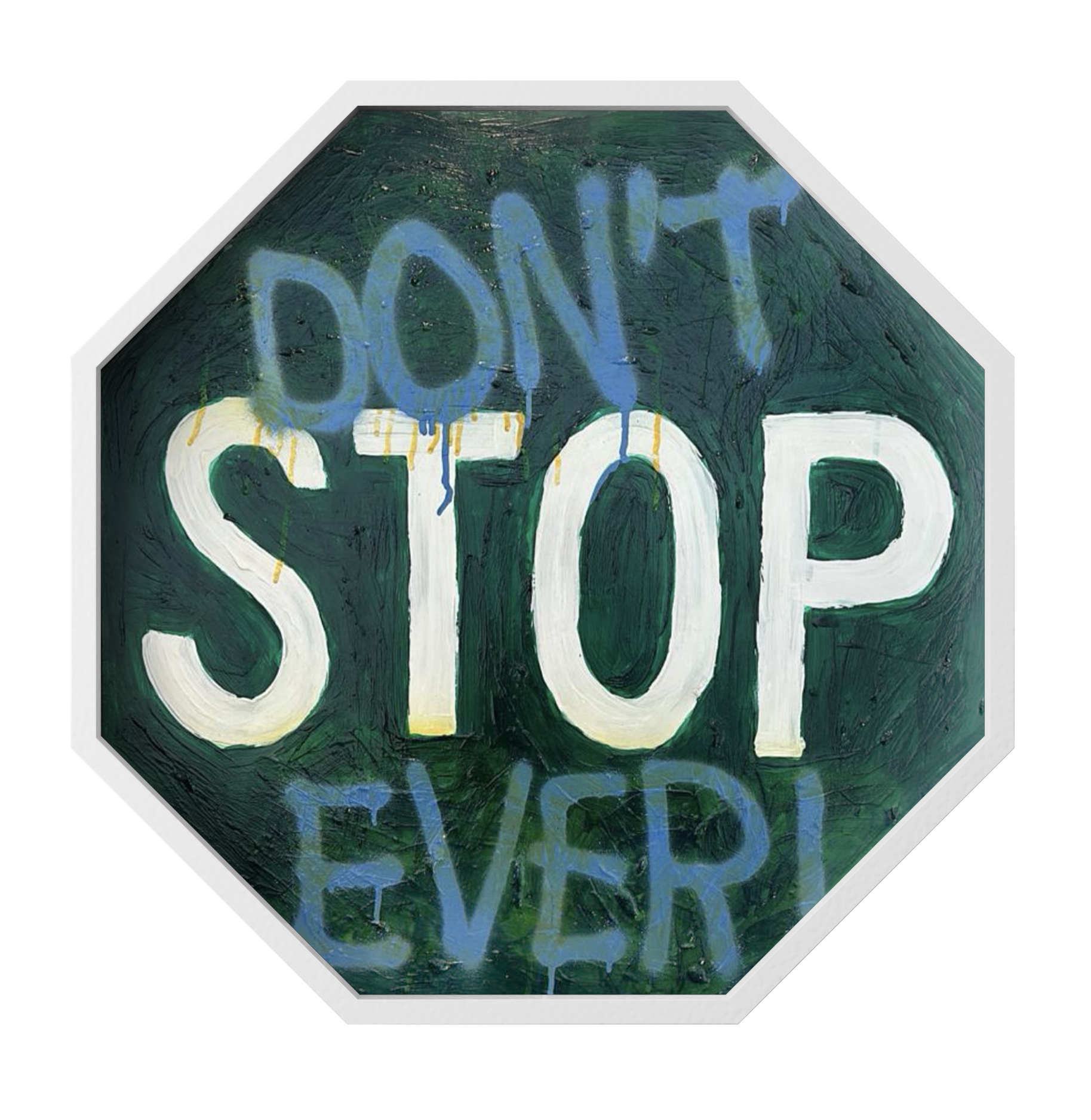 inspirational wall art- don’t stop blue.