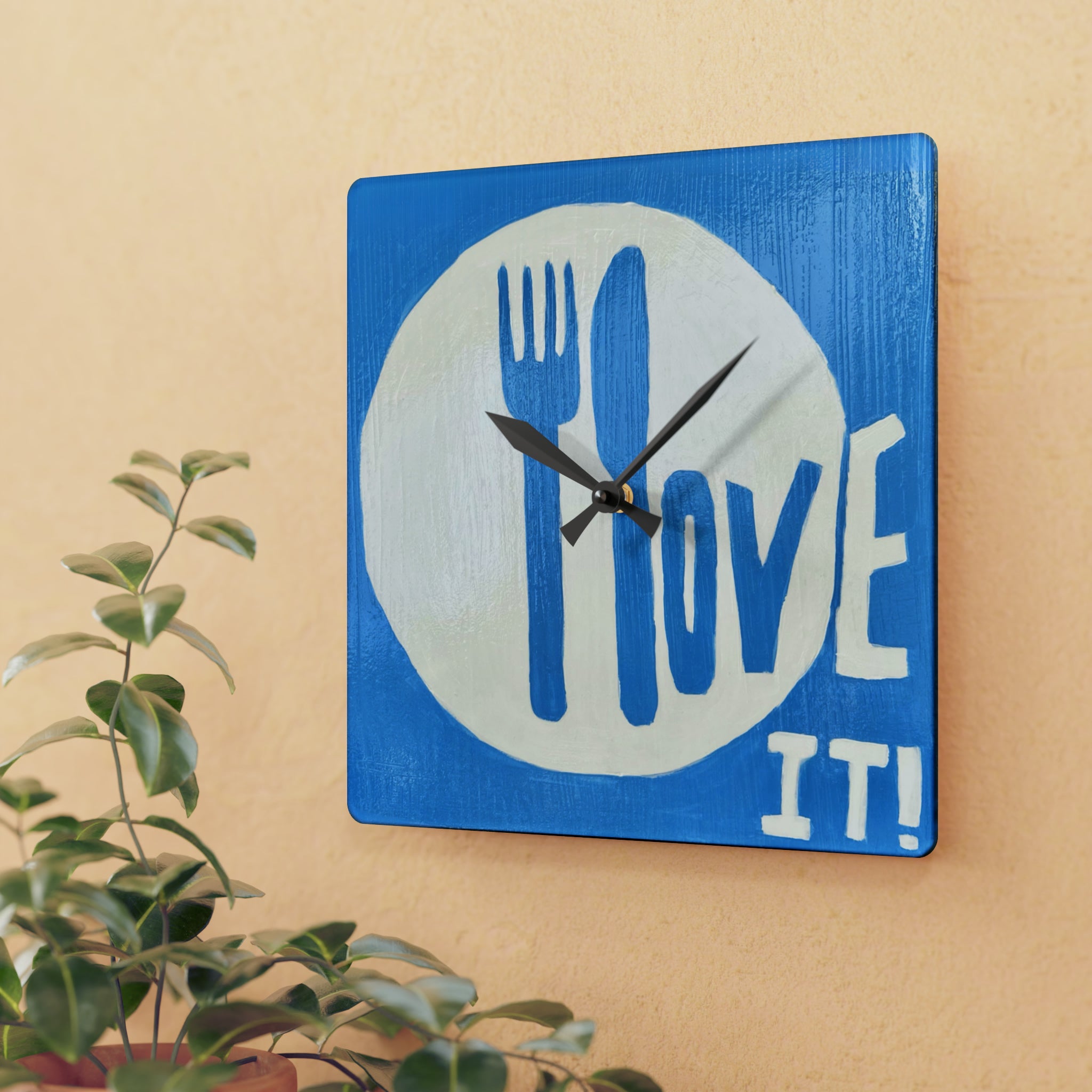 I love it- acrylic wall clock