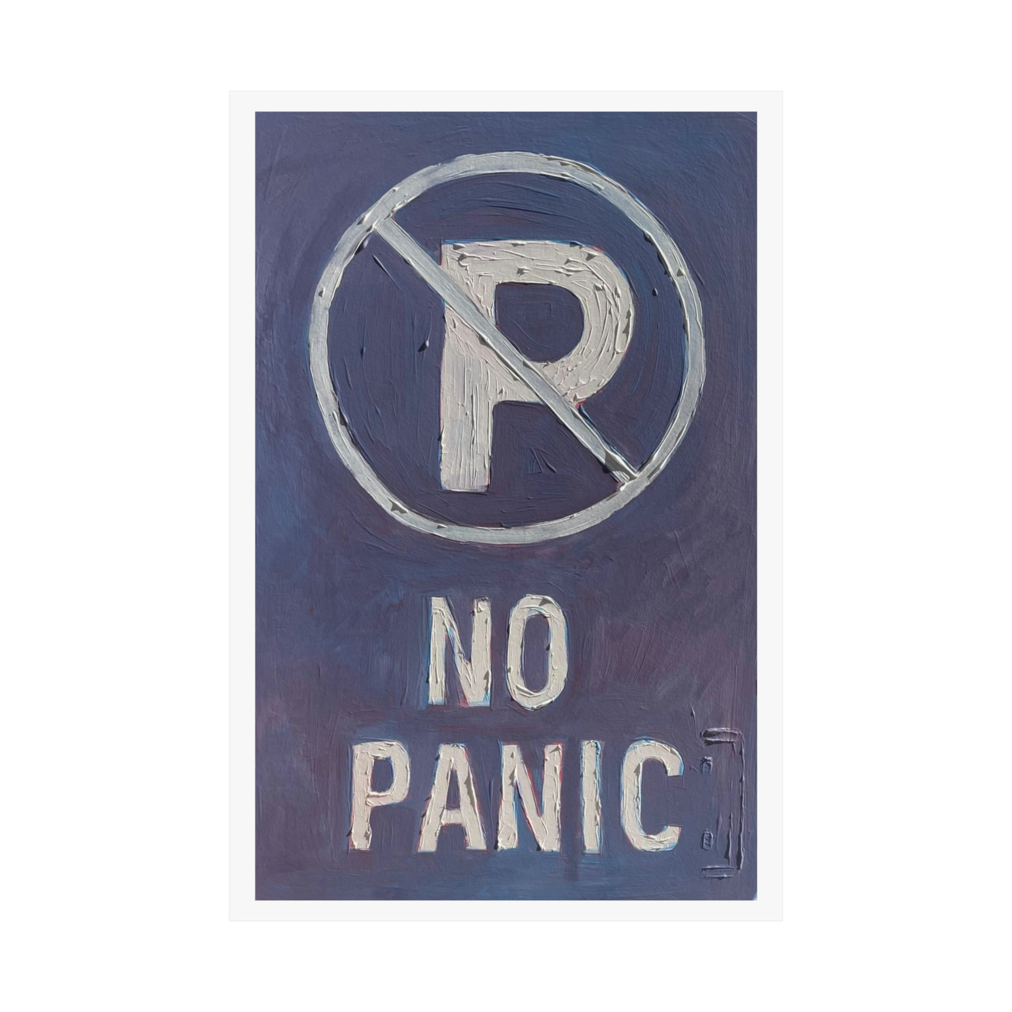 No panic- print identical to orginal, Matte Vertical Posters