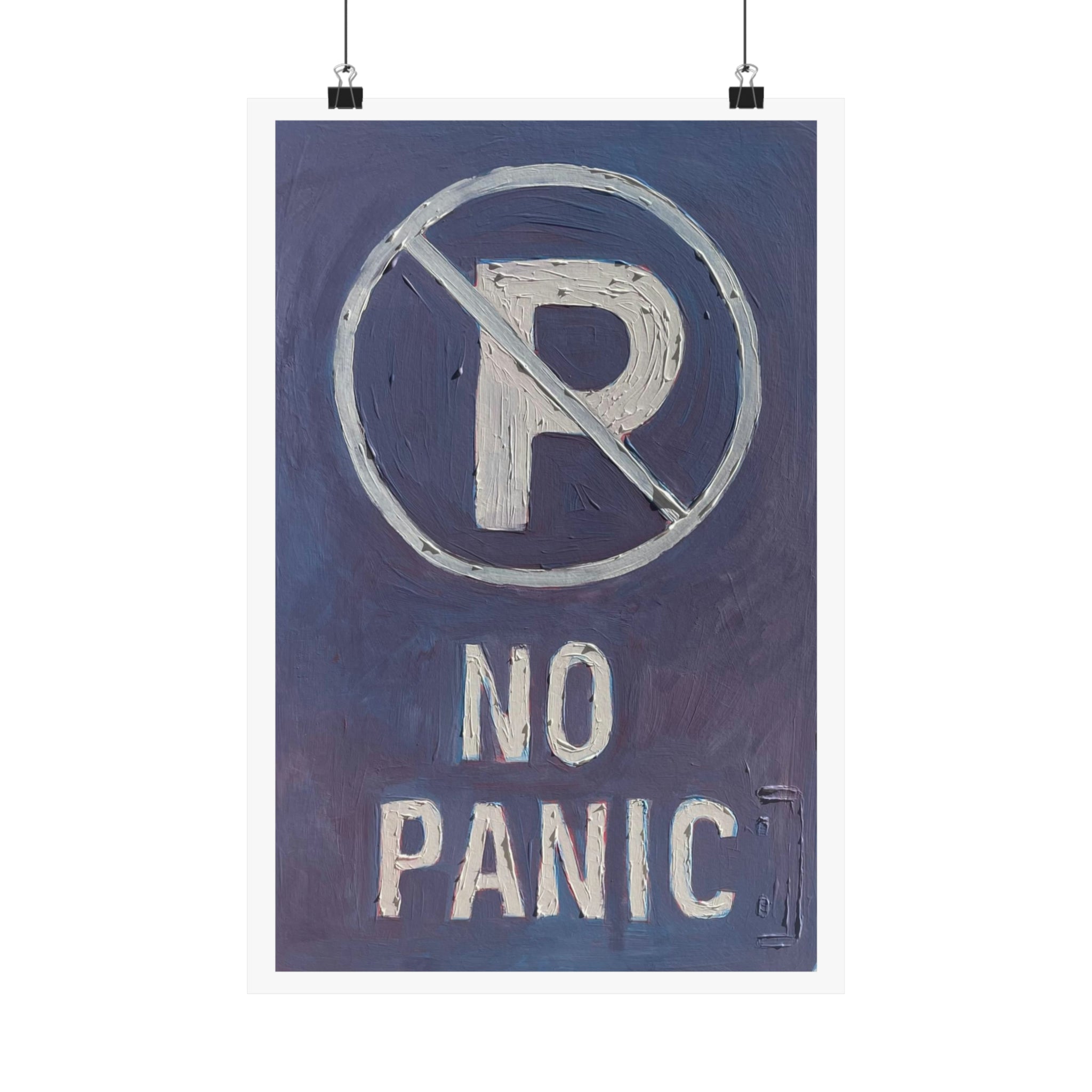 No panic- print identical to orginal, Matte Vertical Posters