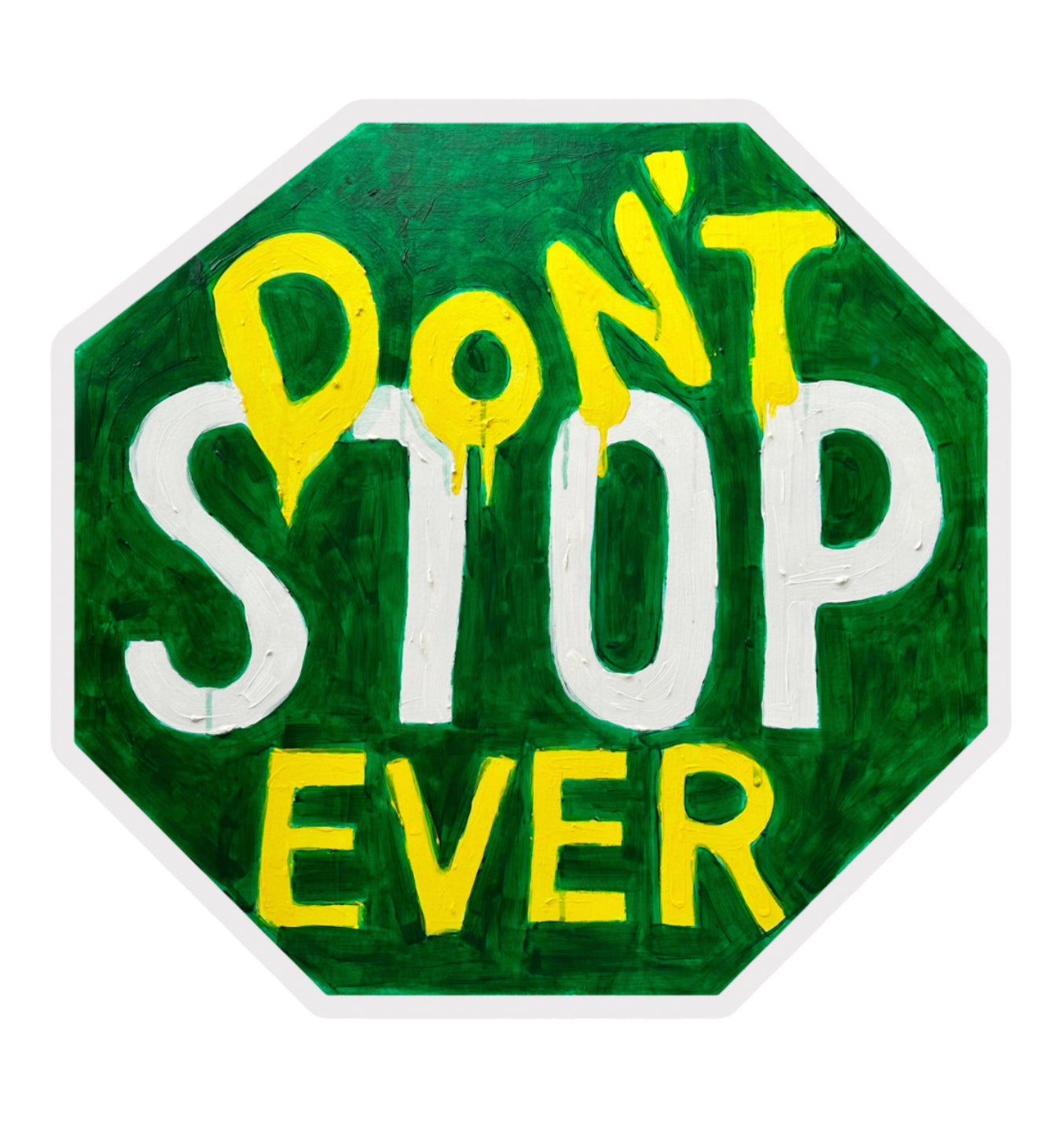 Inspirational wall art- don’t stop yellow.