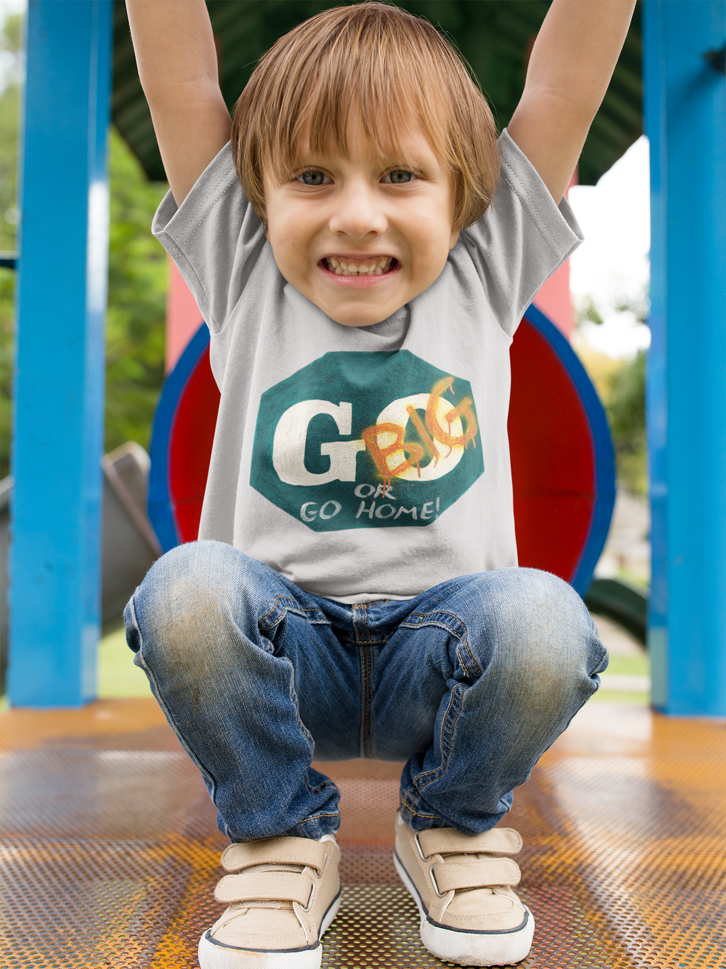 Go big- print identical to original ,  Kids Heavy Cotton™ Tee