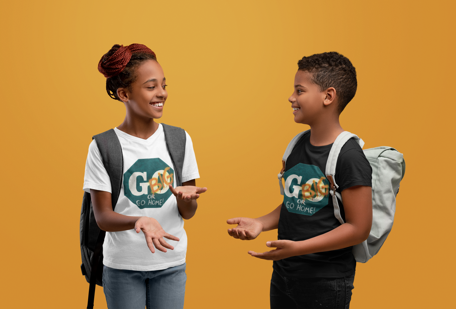 Go big- print identical to original ,  Kids Heavy Cotton™ Tee