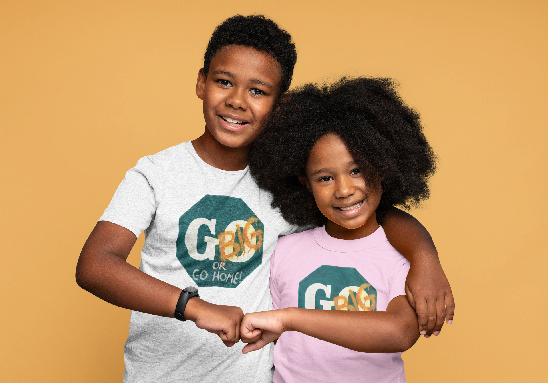 Go big- print identical to original ,  Kids Heavy Cotton™ Tee