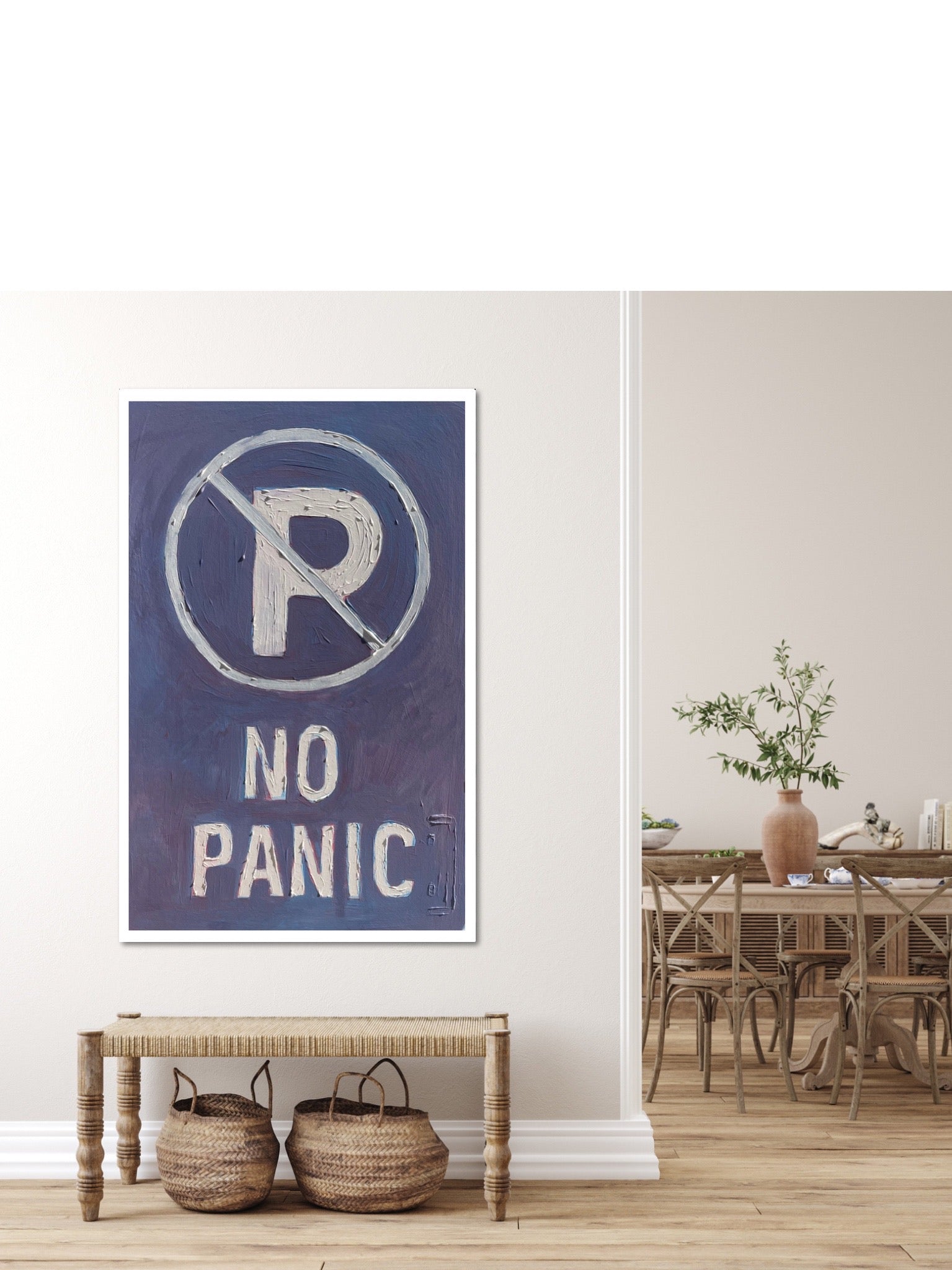 No panic- print identical to orginal, Matte Vertical Posters