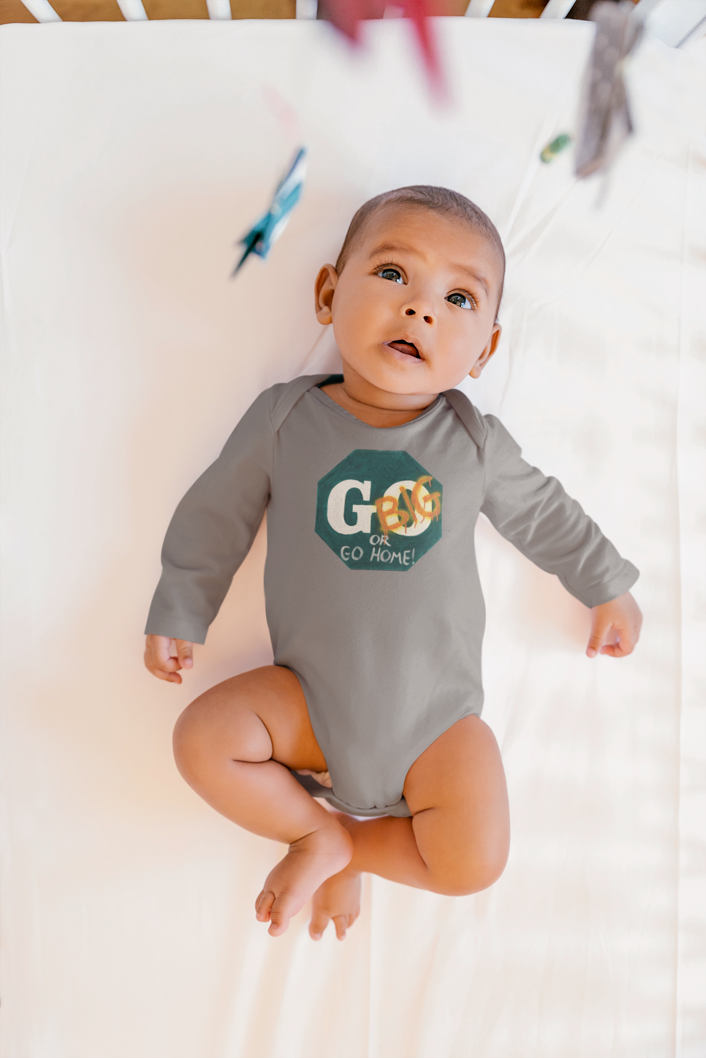 Go big- infant long sleeve bodysuit