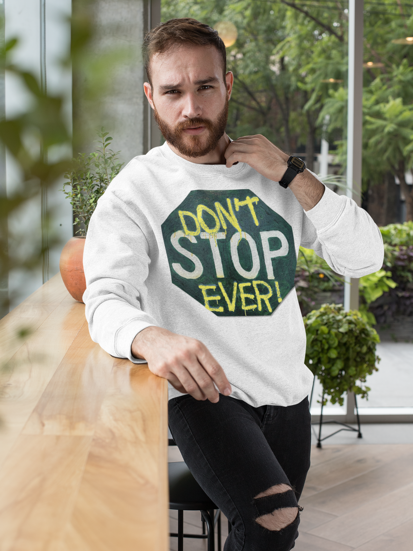 Don’t stop ever- Unisex Heavy Blend™ Crewneck Sweatshirt