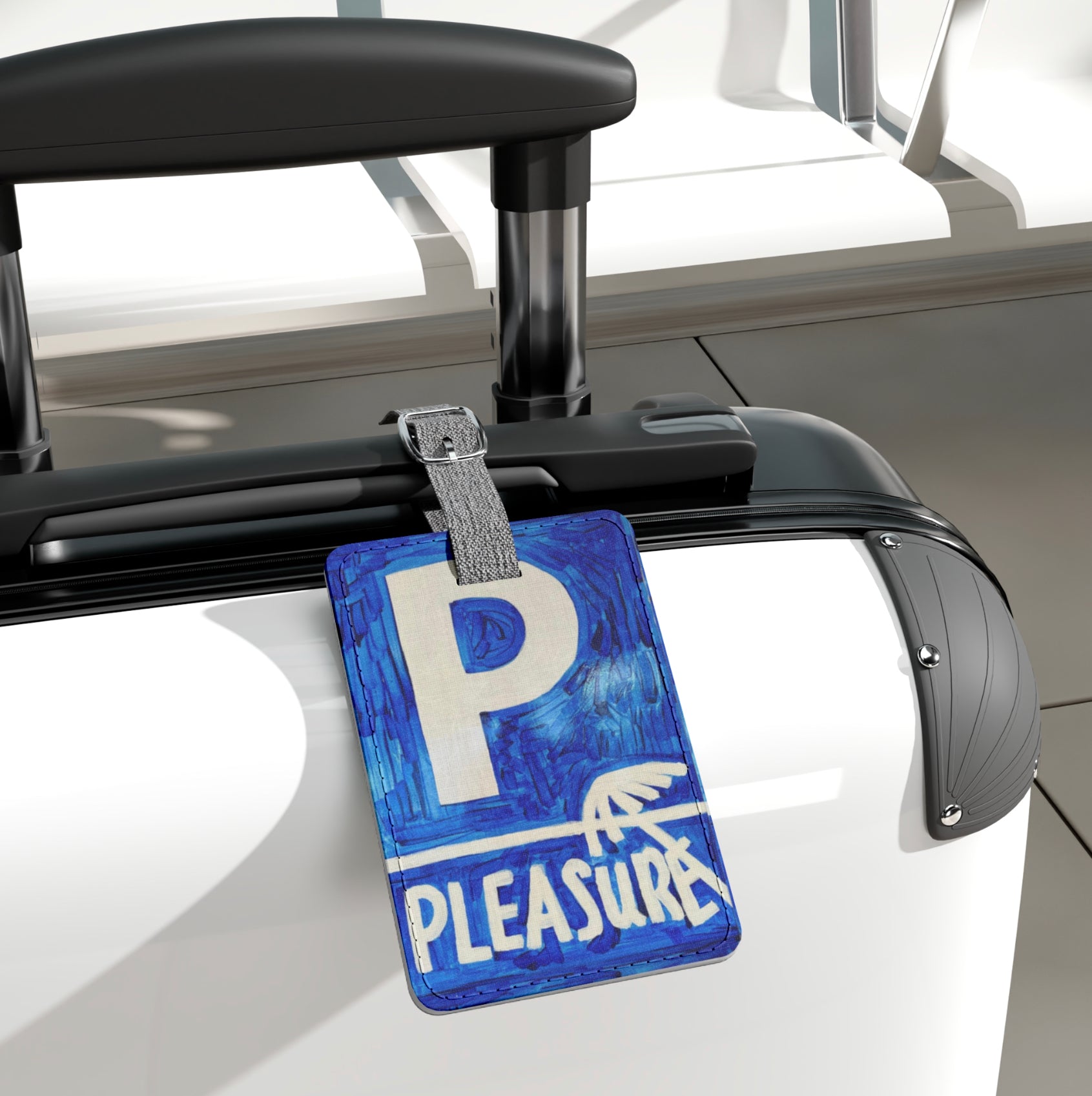 Pleasure- polyester luggage tag